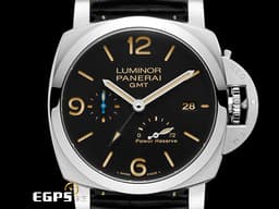 PANERAI 沛納海 Luminor Marina PAM01321 三日鍊 PAM1321 經典三明治面盤 藍色小秒針 菸草色夜光 <font color=#FF0000> 2022年保單</font> 兩地時間 動能儲存顯示 自動上鍊  44mm