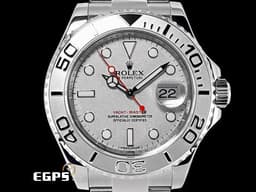 ROLEX 勞力士 Yacht-Master 40 蠔式 遊艇名仕型 116622 經典夜光賓士指針 PT950 鉑金刻度外圈 <font color=#cad6ef>絕版鉑金噴砂面盤</font>搭配<font color=#FF0000>紅色秒針</font> 不鏽鋼 自動上鍊 40mm