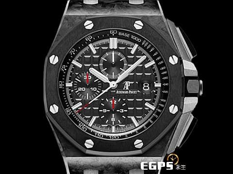 Audemars Piguet 愛彼 AP錶 Royal Oak Offshore 皇家橡樹 離岸型 26400AU.OO.A002CA.01 計時碼表 26400 AU ROO 絕版稀有鍛造炭材質&nbsp;已回原廠換機芯完整保養 保固至2028年&nbsp;自動上鍊 44mm