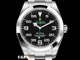 ROLEX 勞力士 Oyster Perpetual 蠔式 Air-King 空中霸王 116900 不鏽鋼材質 <font color="#32cd32">綠色秒針、ROLEX品牌銘刻</font> <font color="#FFFF00">黃色皇冠</font> 
 <font color="#ff0000">2018年保卡 台灣公司貨</font> 飛行錶 自動上鍊 40mm