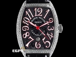 Franck Muller 法蘭穆勒 FM 不鏽鋼材質  經典酒桶型 Casablanca  8881 B C DT <font color="#05f0f0">精鑲鑽圈</font> 自動上鍊 39.5x56mm