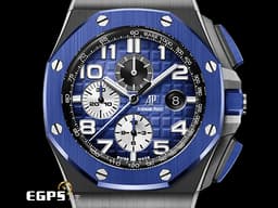 AUDEMARS PIGUET 愛彼 AP錶 ROYAL OAK OFFSHORE 皇家橡樹離岸型  26405CE.OO.A030CA.01 <font color="#FF0000">2021年 </font>黑色帆布壓紋橡膠錶帶 計時碼表 自動上鍊&nbsp;44mm