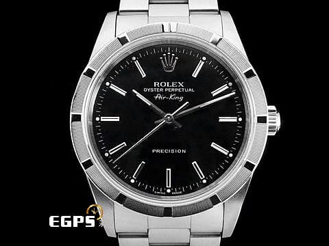 ROLEX 勞力士 Air-King 14010 空中霸王 黑色面盤 絕版稀有經典款&nbsp;自動上鏈 34mm