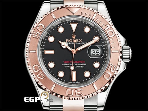 ROLEX 勞力士 Yacht-Master 40 蠔式 遊艇名仕型 126621&nbsp;永恆玫瑰金 半金款&nbsp;黑色面盤&nbsp;3235機芯 2025年保卡 自動上鍊 40mm