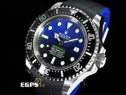 ROLEX 勞力士 Sea-Dweller Deepsea D-Blue 海使者 126660DB 深海 水鬼王 <font color="#295dc7">搭配Rubber B橡膠錶帶</font>&nbsp;<font color="#85caff">漸</font><font color="#62a0d0">層</font><font color="#2d56a9">藍</font>面盤 126660 DB 不鏽鋼 陶瓷錶圈&nbsp;<font color="#ff0000">已回RSC原廠完整保養 保固至2027年</font>&nbsp;排氦氣閥 潛水錶 自動上鍊 44mm