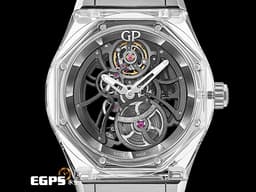 GIRARD PERREGAUX GP 芝柏 LAUREATO 桂冠系列 ABSOLUTE LIGHT 81071-43-231-FB6A <font color="#05f0f0">八角形藍寶石水晶玻璃錶殼 鏤空面盤</font> <font color="#ff0000">2020年保單 全球限量88只 新錶訂價：2,530,000元</font>&nbsp;自動上鏈&nbsp;44mm