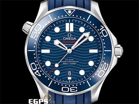 OMEGA 歐米茄 Seamaster 海馬系列 21032422003001 藍色面盤、藍色陶瓷錶圈 同軸擒縱 藍色橡膠錶帶海馬，2025年保單 台灣公司貨 排氦氣閥 潛水錶 自動上鍊 42mm