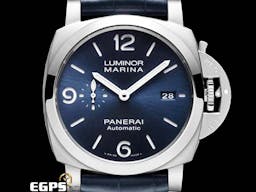 PANERAI 沛納海 Luminor Marina PAM01313 <font color=#2828FF>藍色經典三明治面盤</font> 三日鍊 小秒針 PAM1313 不鏽鋼 <font color=#FF0000>2024年新式保卡</font> 自動上鍊 44mm