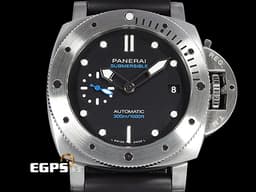 PANERAI 沛納海 Luminor Submersible PAM973 三日鍊 <font color="#4169e1">藍色小秒針</font> PAM00973 <font color="#FF0000"> 2020年保卡 台灣公司貨</font>&nbsp;不鏽鋼材質 潛水錶 自動上鍊 42mm