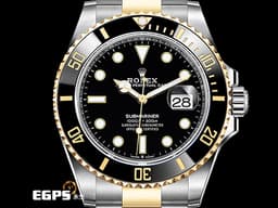 ROLEX 勞力士 Submariner 潛航者 126613LN 陶瓷框 <font color=#f5dea8>18K黃金 半金款 黑水鬼</font> 126613 LN <font color=#FF0000>新款3235機芯 2024年保單</font> 潛水錶 自動上鍊 41mm