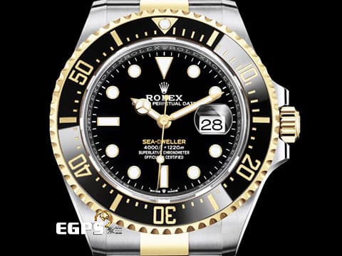 ROLEX 勞力士 Sea-Dweller 126603 蠔式 海使者 金字海使 單金 半金款 18K黃金 陶瓷錶圈 2024年新式保卡 排氦氣閥 潛水錶 自動上鍊 43mm