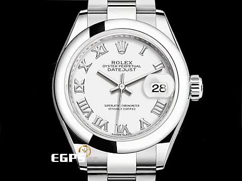 ROLEX 勞力士 Lady-Datejust 蠔式日誌型 279160 白色面盤 經典羅馬數字時標 DJ28 不鏽鋼 2024年保單 自動上鍊 28mm