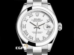 ROLEX 勞力士 Lady-Datejust 蠔式日誌型 279160 <font color=#F0F0F0>白色面盤 經典羅馬數字時標</font> DJ28 不鏽鋼 <font color=#FF0000>2024年保單</font> 自動上鍊 28mm