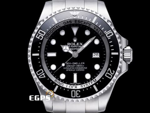 ROLEX 勞力士 Sea-Dweller DEEPSEA 蠔式 海使者 深海 116660 水鬼王 黑鬼王 深潛3900米 不鏽鋼&nbsp;黑色陶瓷錶圈 2017年保單 排氦氣閥 潛水錶 自動上鍊 44mm