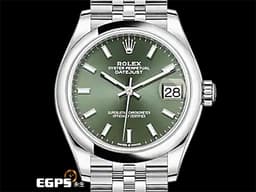 ROLEX 勞力士 Datejust 31 經典 蠔式日誌型 278240 <font color=#00fa9a>薄荷綠色面盤</font> DJ31 不鏽鋼 <font color=#FF0000>2024年新式保卡 紀念型（JUBILEE）五銖錶帶</font> 自動上鍊 31mm