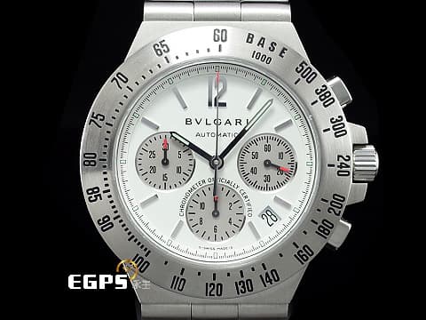 BVLGARI 寶格麗 BULGARI Diagono系列 Tachymetric Chronograph 計時碼錶 CH40STA 不鏽鋼材質 灰白熊貓計時面盤&nbsp;自動上鍊 40mm