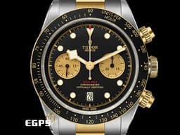TUDOR 帝舵 Black Bay Chrono S&amp;G 碧灣 79363N-0001 <font color="#e6de98">周杰倫配戴款 18K黃金 半金熊貓</font> 79363 N 計時碼錶 <font color="#FF0000">MT5813自製機芯 2025年新式保卡</font> 賽車錶 自動上鍊 41mm