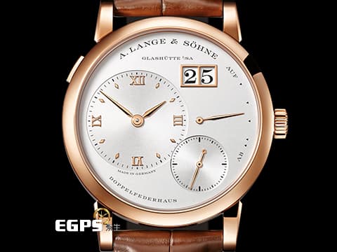 A.LANGE &amp; SOHNE 朗格 Lange 1 101.032 18K玫瑰金材質&nbsp;大日期窗 實心銀白色面盤 玫瑰金羅馬數字時標指針   2022年保單 台灣公司貨&nbsp; 手上鍊 38.5mm
