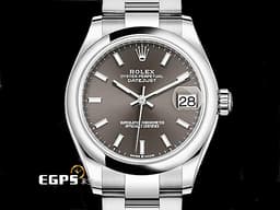 ROLEX 勞力士 Oyster Perpetual Datejust 31 蠔式恆動 278240 不鏽鋼材質 經典灰色面盤 <font color=#FF0000>2024年保單 新式保卡 </font> <font color=#FFFF00>蠔式三節錶帶 </font> 自動上鍊 31mm