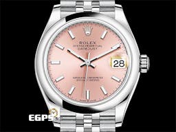 ROLEX 勞力士 Datejust 31 蠔式日誌型 278240 <font color=#FFB7DD>粉紅色錶面盤</font> 經典 DJ31 不鏽鋼 <font color=#FF0000>2024年保單 紀念型（Jubilee）五銖錶帶</font> 自動上鍊 31mm