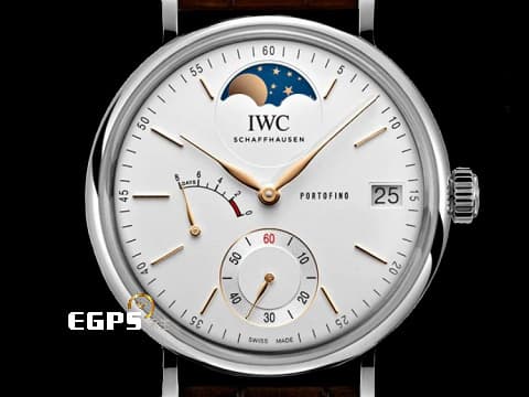 IWC 萬國 Portofino Moon Phase 柏濤菲諾 IW516401 不鏽鋼材質 八日鍊 月相顯示 動能顯示&nbsp;2017年保卡 台灣公司貨&nbsp;手上鍊 45mm
