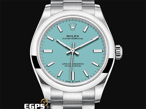 ROLEX 勞力士 Oyster Perpetual 31 經典 蠔式恆動型 277200 超夯、超熱門、超搶手的綠松石 Tiffany色面盤 OP31 不鏽鋼 2024年保卡 自動上鍊 31mm