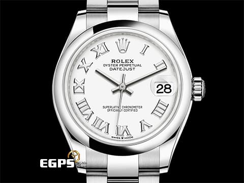 ROLEX 勞力士 Datejust 31 蠔式日誌型 278240 白色面盤 羅馬數字時標 DJ31 不鏽鋼 2024年新式保卡 自動上鍊 31mm