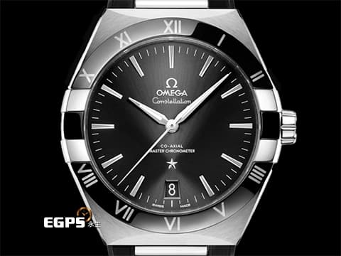 OMEGA 歐米茄 Constellation 星座系列 13133412101001 黑色放射紋面盤 黑陶瓷外圈 不鏽鋼 大三針&nbsp;2022年台灣公司貨 同軸擒縱 自動上鏈 41mm