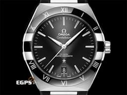 OMEGA 歐米茄 Constellation 星座系列 13133412101001 <font color="#6b6b6b">黑色放射紋面盤 黑陶瓷外圈</font> 不鏽鋼 大三針<font color="#FF0000">&nbsp;2022年台灣公司貨 </font>同軸擒縱 自動上鏈 41mm