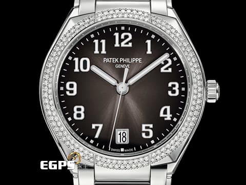 PATEK PHILIPPE 百達翡麗 PP錶 Twenty~4 系列 旭日形錶盤 7300 / 1200A-010&nbsp;棕色漸變色面盤 原廠鑽石錶圈 共鑲鑽160顆天然美鑽，約重0.77克拉&nbsp;2025年保單 新錶參考訂價：965,000元&nbsp;自動上鍊 36mm