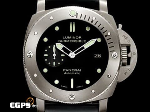 PANERAI 沛納海 LUMINOR SUBMERSIBLE PAM305 鈦金屬材質 PAM00305 潛水錶 自動上鍊 台灣公司貨 絕版鈦金屬材質沛納海潛水錶 大隻佬專用 47mm