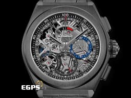 ZENITH 真力時 Defy El Primero 21 計時碼錶 49.9000.9004/78.R582 <font color="#ff00ff">黑陶瓷材質 鏤空面盤 高振頻 1/100秒 </font> <font color="#FF0000">2025年保卡</font> 自動上鍊 44mm