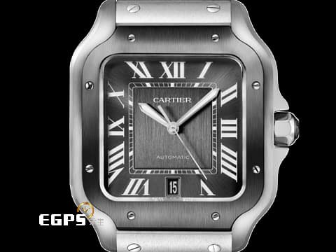 CARTIER 卡地亞 Santos de Cartier 山度士 WSSA0037 大型&nbsp;ADLC碳鍍層處理外框 不鏽鋼材質 經典 大三針&nbsp;2020年保卡 新式「QuickSwitch」錶帶快拆系統 附橡膠錶帶&nbsp;自動上鍊 39.8mm