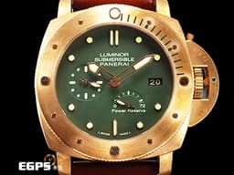PANERAI 沛納海 SUBMERSIBLE 1950 Luminor 3日鍊  PAM507 PAM00507 <font color="#fafa01">傳說級</font><font color="#FF0000">青銅小沛，</font><font color="#fafa01">真限量款</font><font color="#FF0000">，全球限量1000只&nbsp; 磨砂</font><font color="#ff0000">青銅材質</font> 綠色面盤 自動上鍊 47mm