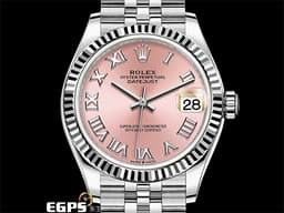 ROLEX 勞力士 Datejust 蠔式日誌型 278274 <font color="#FFB7DD">粉紅色面盤 羅馬數字時標</font> DJ31 經典三角坑紋錶圈 <font color="#FF0000">2026年保卡 紀念型（JUBILEE）五銖錶帶</font> 自動上鍊 31mm