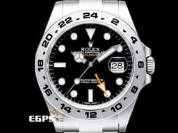 ROLEX 勞力士 Explorer II 蠔式 探險家二號 216570 黑色面盤 探二 <font color=#FF8000>橘色兩地時間指針</font> GMT 兩地時區 不鏽鋼 <font color=#FF0000>2021年新式綠卡</font> 自動上鍊 42mm