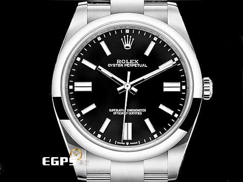 ROLEX 勞力士 Oyster Perpetual 41 蠔式恆動型 124300 亮黑色面盤 OP41 大三針 不鏽鋼 2024年保卡 自動上鍊 41mm