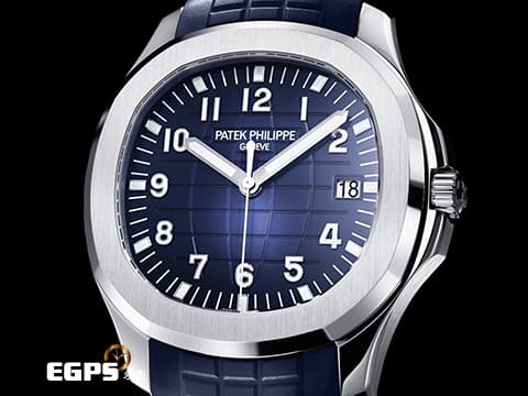 Patek Philippe 百達翡麗 PP錶  藍水鬼   藍色面盤   Aquanaut  5168 G Jumbo 海底探險家 5168G-001 18K白金材質&nbsp;2021年保單 新款按動式摺疊帶扣&nbsp;自動上鍊&nbsp;42mm