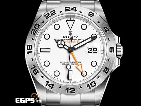 ROLEX 勞力士 EXPLORER II 226570 蠔式 探險家2型 GMT 兩地時區 3285機芯 2024年保卡 不鏽鋼材質 白色面盤 自動上鍊 42mm