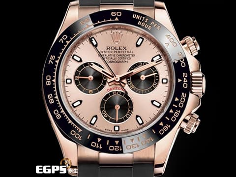 ROLEX 勞力士 DAYTONA 迪通拿 116515 LN 陶瓷圈 116515LN 玫瑰金材質 玫瑰金熊貓面盤  2018年保卡 自動上鍊 40mm