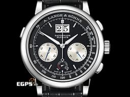A.LANGE &amp; SOHNE 朗格 SAXONIA系列 DOUBLE SPLIT DATOGRAPH 405.035 <font color="#05f0f0">PT950鉑金材質 飛返計時 大日期窗 動能顯示</font> <font color="#ff0000">2023年保單</font> 手上鍊&nbsp;41mm