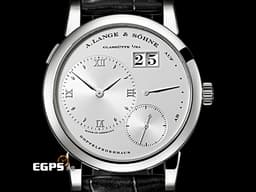 A.LANGE &amp; SOHNE 朗格 Lange 1 101.025 PT950 鉑金材質&nbsp;<font color="#05f0f0">大日期窗 實心銀白色面盤、羅馬數字時標指針&nbsp;</font>手上鍊 38.5mm