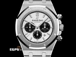 Audemars Piguet 愛彼 AP錶 Royal Oak 皇家橡樹 鍊帶款 白面黑色計時圈 26331ST.OO.1220ST.03 計時碼錶 不鏽鋼鍊帶款 <font color="#05f0f0"> 白色熊貓面盤</font><font color="#FF0000">  2021年保卡</font>&nbsp;自動上鏈 41mm