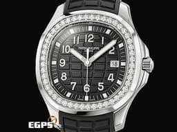 Patek Philippe 百達翡麗 PP錶 Aquanaut 5267 海底探險家 5267/200A-001 黑色面盤 不鏽鋼材質 <font color="#05f0f0">橡膠錶帶款  原鑲鑽圈(48顆鑽石：約1.11克拉)&nbsp;</font><font color="#ff0000">2025年保單</font> 石英機芯&nbsp;38.8mm