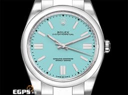 ROLEX 勞力士 OYSTER PERPETUAL DATE 41 蠔式恆動型 124300 <font color=#FF0000>最最最缺貨款!最跌破大家眼鏡的操作! 全新無可挑剔的絕版品!!!早買早享受他人羨慕的眼光 2022年保卡 <font color=#40e0d0>TIFFANY藍色面盤 綠松石藍色面盤 </font></font> 自動上鍊 41mm