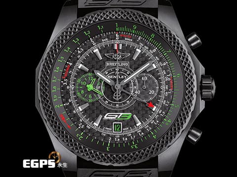 BREITLING 百年靈 Bentley 賓利聯名款 GT3 限量150只  DLC鍍黑鈦金屬材質  V273655S 自動上鍊 計時碼表 49mm