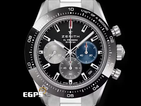 ZENITH 真力時 El Primero 系列  2024年保單 人氣爆紅款 Chronomaster Sport 陶瓷圈 03.3100.3600/21.M3100 高振頻 1/10秒計時碼表 超夯缺貨款 最新款  自動上鍊41mm