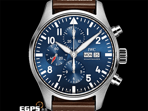 IWC 萬國錶 Pilot's Chronograph 飛行員系列 IW377714 計時碼表 Le Petit Prince「小王子」特別版 藍色面盤 不鏽鋼 2021年保卡&nbsp;飛行錶 自動上鍊 43mm