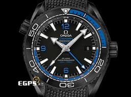 OMEGA 歐米茄 Seamaster Planet Ocean 600 GMT 海馬 <font color=#4169e1>Deep Black 黑陶瓷</font> 21592462201002 兩地時區 同軸擒縱 排氦氣閥 <font color=#FF0000>2023年保卡 錶友未使用蒐藏品</font> 潛水錶 自動上鏈 45.5mm