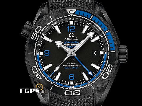 OMEGA 歐米茄 Seamaster Planet Ocean 600 GMT 海馬 Deep Black 黑陶瓷 21592462201002 兩地時區 同軸擒縱 排氦氣閥 2023年保卡 錶友未使用蒐藏品 潛水錶 自動上鏈 45.5mm